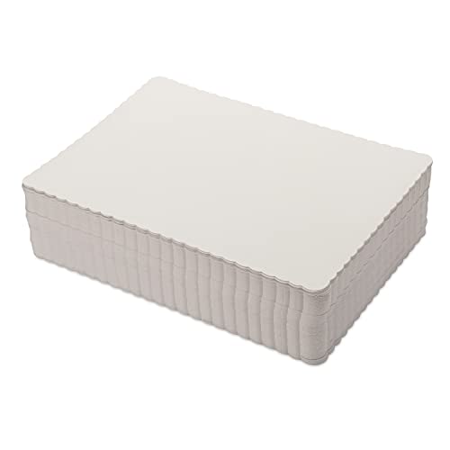 Scalloped White Newsprint