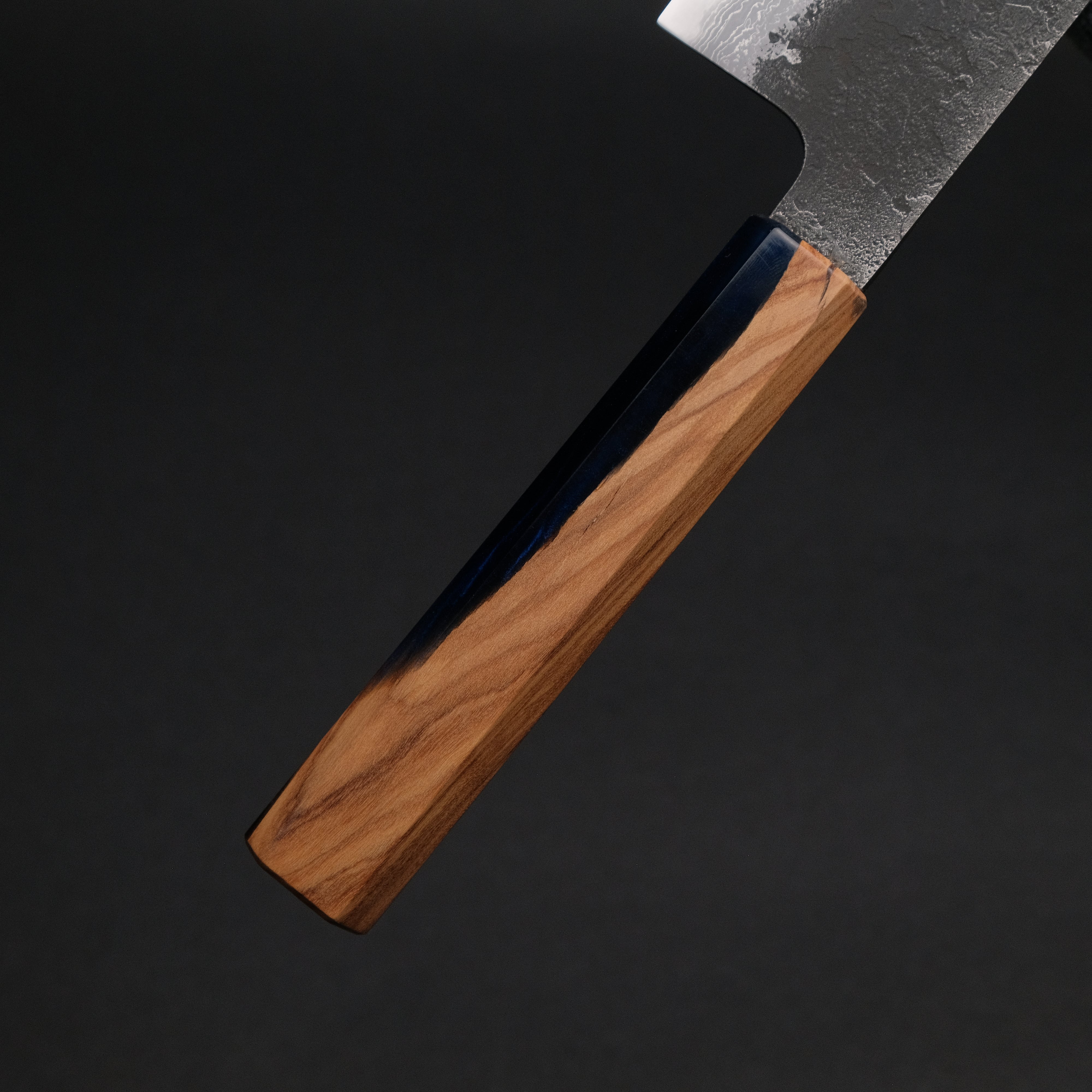 Premium Ajikataya White #2 Nashiji Damascus Nakiri Knife 180mm - Olive Wood & Resin Handle (#52) - Japanese Kitchen Knife for Professional Chefs & Home Cooking, Perfect for Slicing Vegetables, Herbs & Boneless Meat