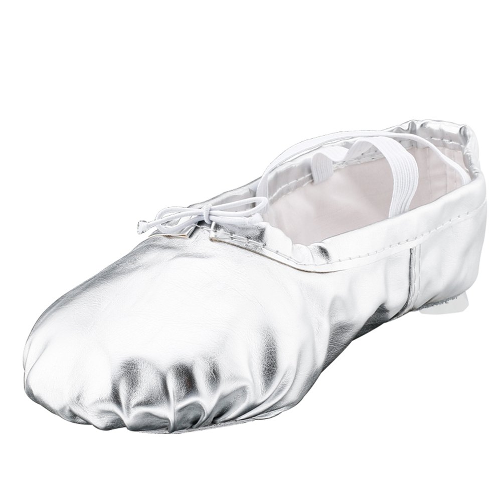 MSMAX Split Sole Ballet Shoes for Toddlers & Kids - Soft Leather Dance Slippers for Girls & Boys - Perfect for Ballet Class, Recitals & Dance Practice