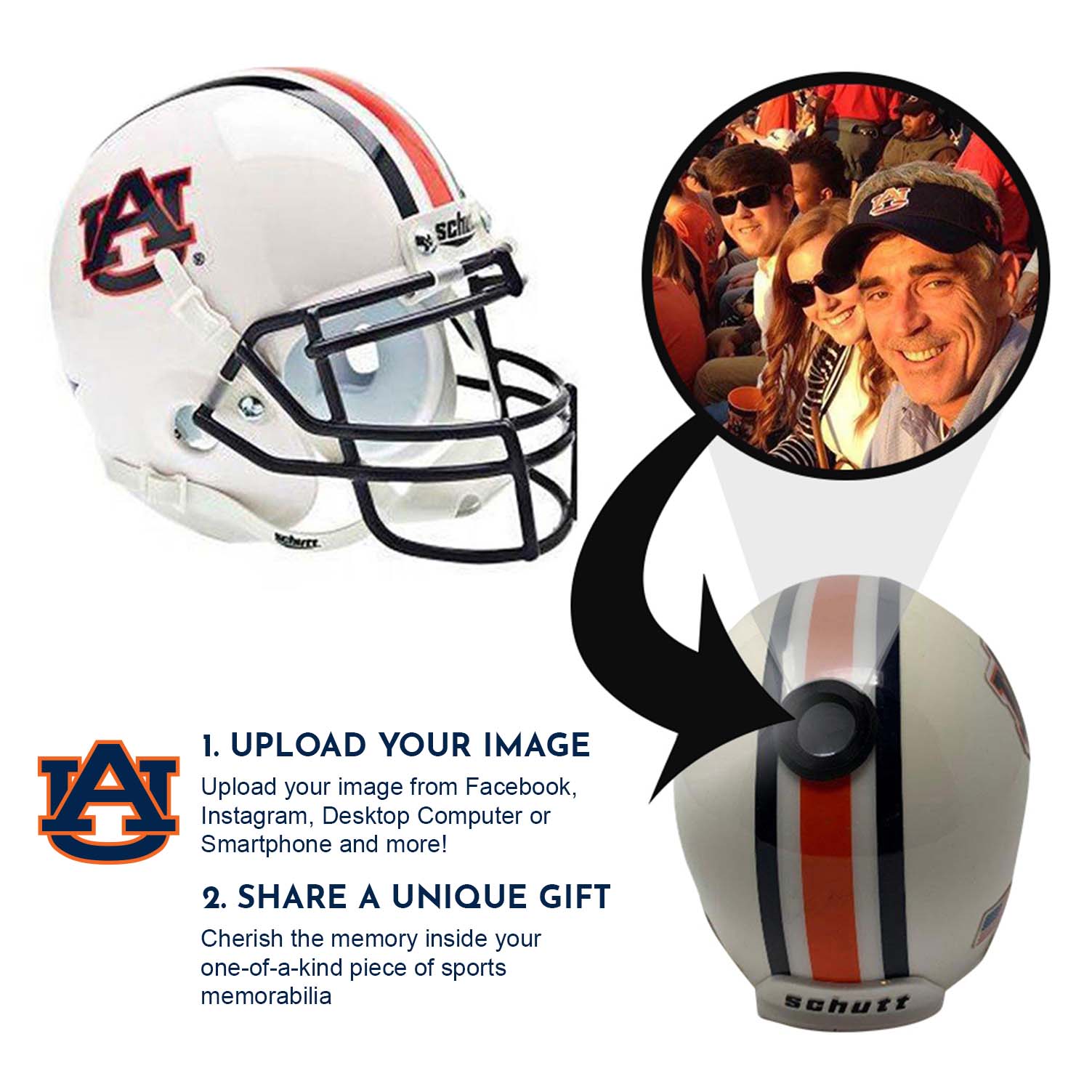 Auburn Tigers NCAA College Football Mini Helmet Collectible - Officially Licensed FANZ Memorabilia - Perfect for Game Day Decor, Sports Fan Gifts & Auburn Tigers Merchandise Collection
