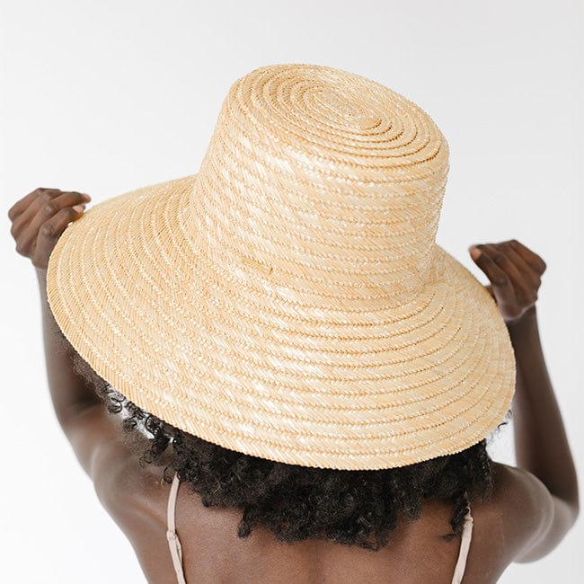 Jolie Boater Hat - Natural BLEMISHED Straw Sun Hat for Women | Perfect for Beach, Summer Outfits & Outdoor Activities