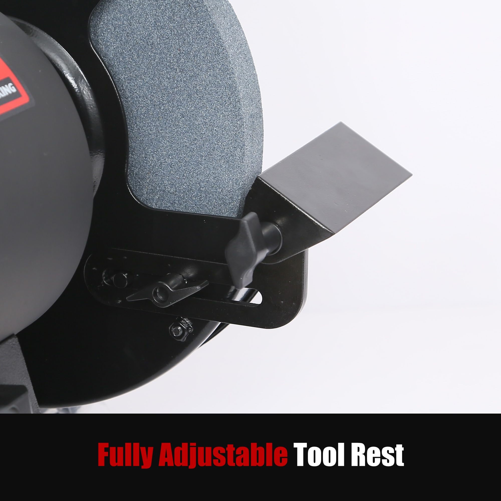 BUCKTOOL 1.5HP 10 Inch Low Speed Bench Grinder - 1750 RPM Table Grinder with 13A Motor, High Precision Wobble-Free Wheel for Metal & Woodworking - Perfect for Sharpening Tools, Knives & DIY Projects