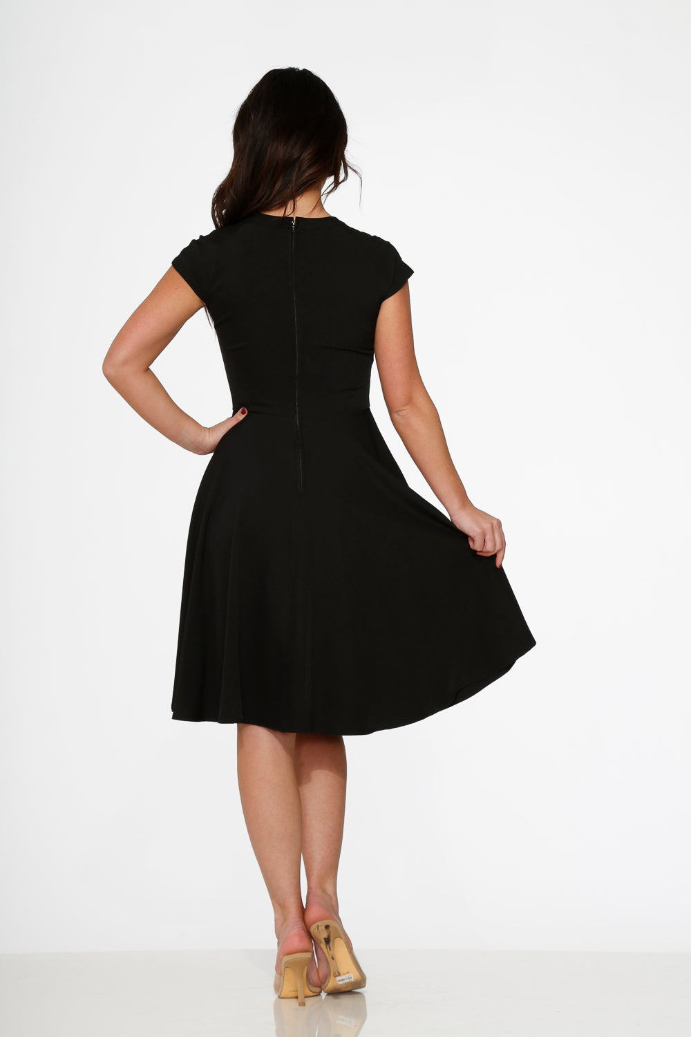 Elegant Black Swing Dress for Women - Flowy A-Line Party Dress for Casual Outings, Date Nights & Special Occasions
