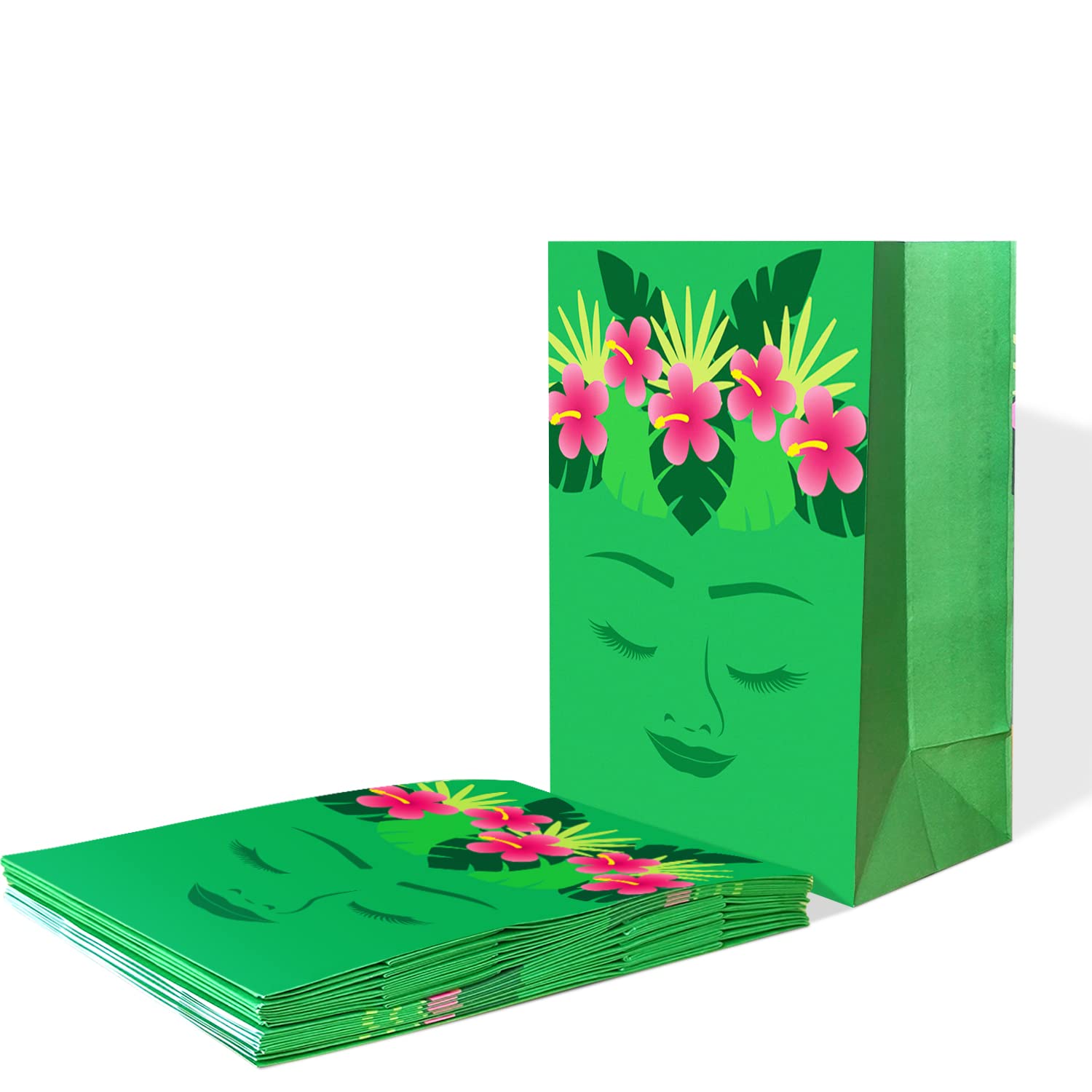 12pcs Moana Themed Party Favor Bags - Colorful Paper Gift Bags for Candy, Treats & Goodies - Perfect for Birthday Parties, Baby Showers & Disney Themed Events (1 Design)