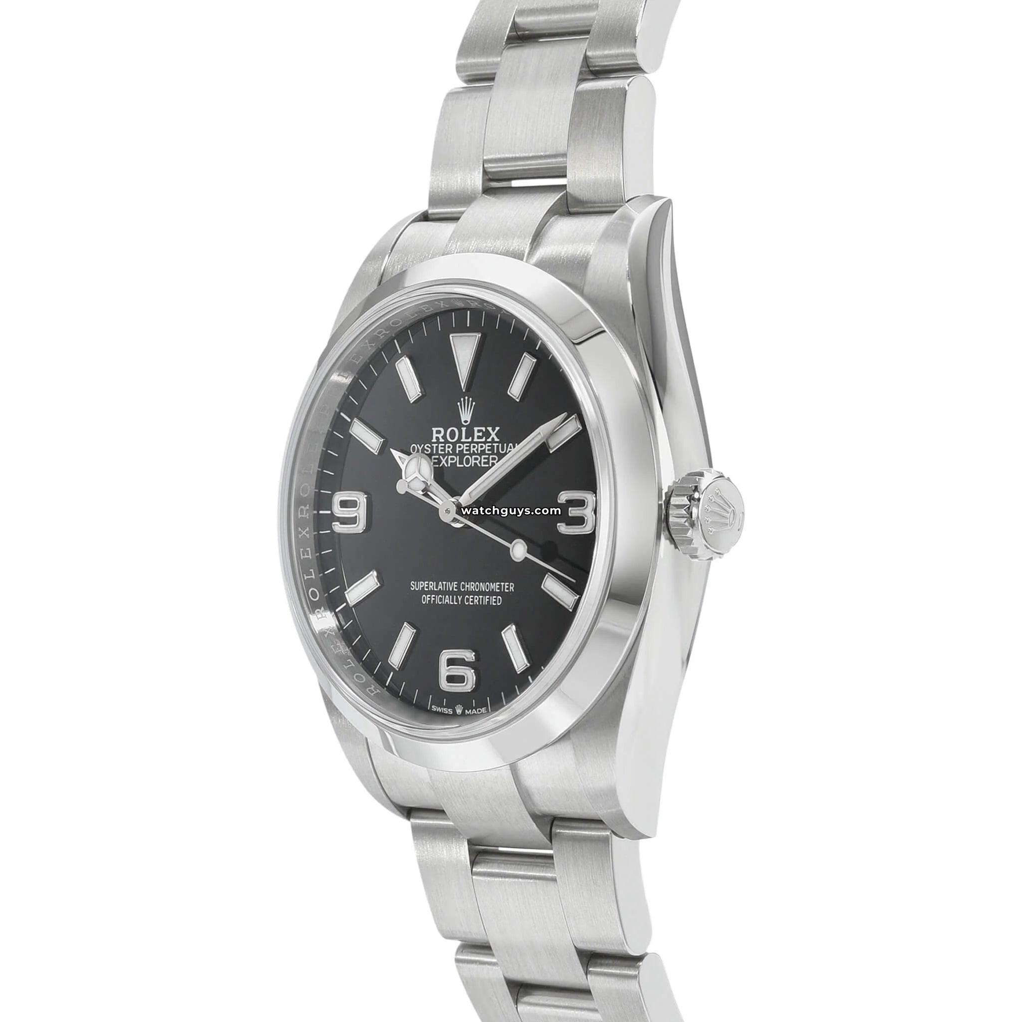 Rolex Explorer 124270 Men's Automatic Watch - 36mm Stainless Steel Black Dial - Luxury Sports Watch for Hiking, Travel & Everyday Wear