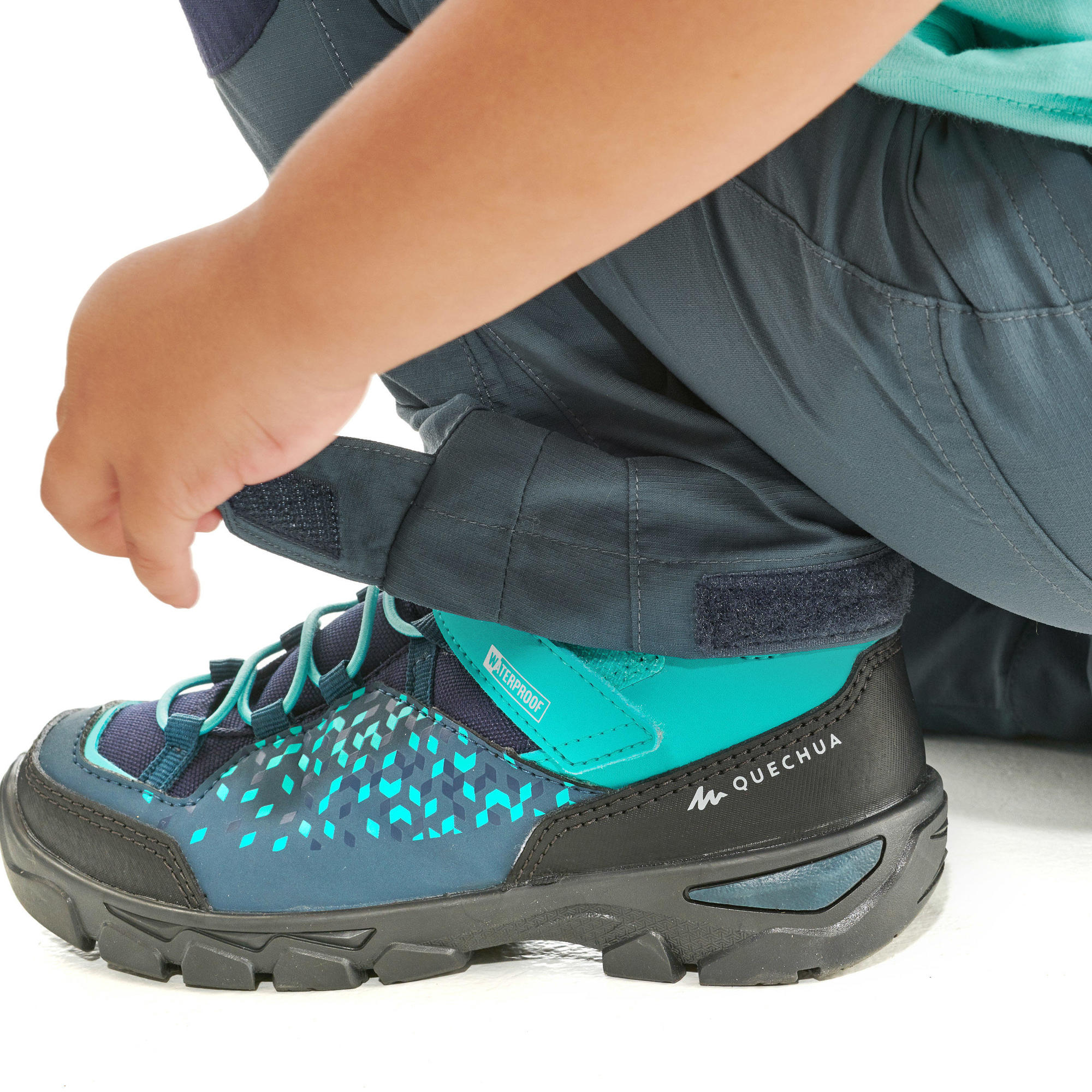 Quechua MH500 Kids' Convertible Hiking Pants - Waterproof & Lightweight Outdoor Pants for Boys & Girls Ages 2-6 - Perfect for Camping, Hiking & Outdoor Adventures