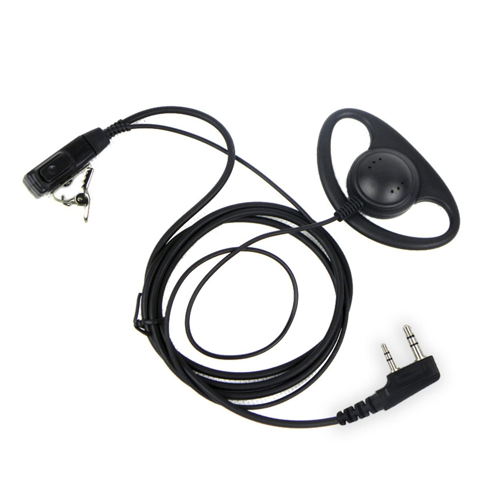 BMINO Clip Earpiece Headset with PTT Mic - Compatible with Baofeng UV-5RA Plus, UV-6R, UV-10R, UV-S9, BF-V9 Walkie Talkies - Two-Way Radio Communication for Outdoor, Hiking, Security & Emergency Use