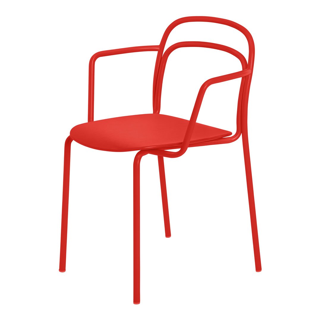 Catty Cafe Chair with Arms - Stackable Modern Bistro Chair for Coffee Shops, Restaurants & Home Dining - Durable & Space-Saving Design