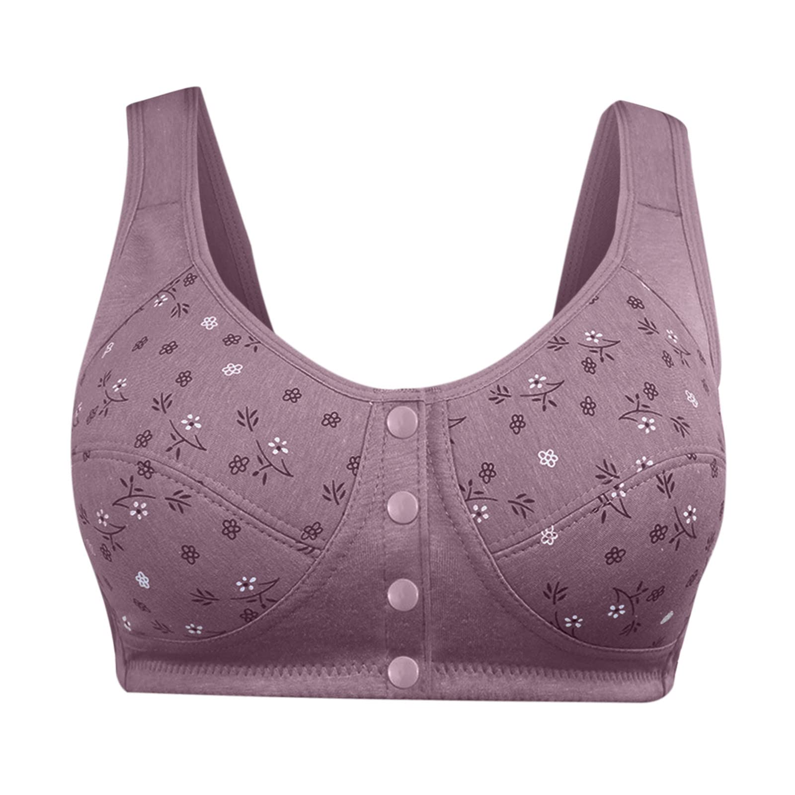 Women's Soft Wireless Push Up Bra - Front Closure Seamless Comfortable Bralette - Breathable & Perfect Fit for Everyday Wear, Workout & Lounge