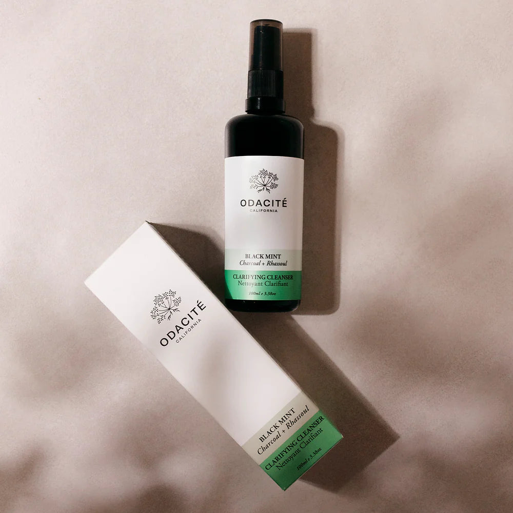 Black Mint Clarifying Cleanser with Charcoal & Rhassoul Clay - Deep Pore Cleansing Facial Wash for Oily & Acne-Prone Skin | Daily Detox & Oil Control Skincare