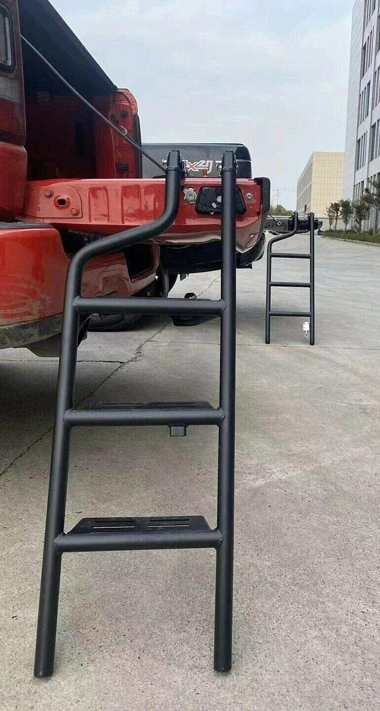 Universal Foldable Tailgate Ladder for Dodge RAM 3500 (2003-2022) - Heavy Duty Black Truck Rear Door Step | Perfect for Camping, Hunting & Off-Road Adventures