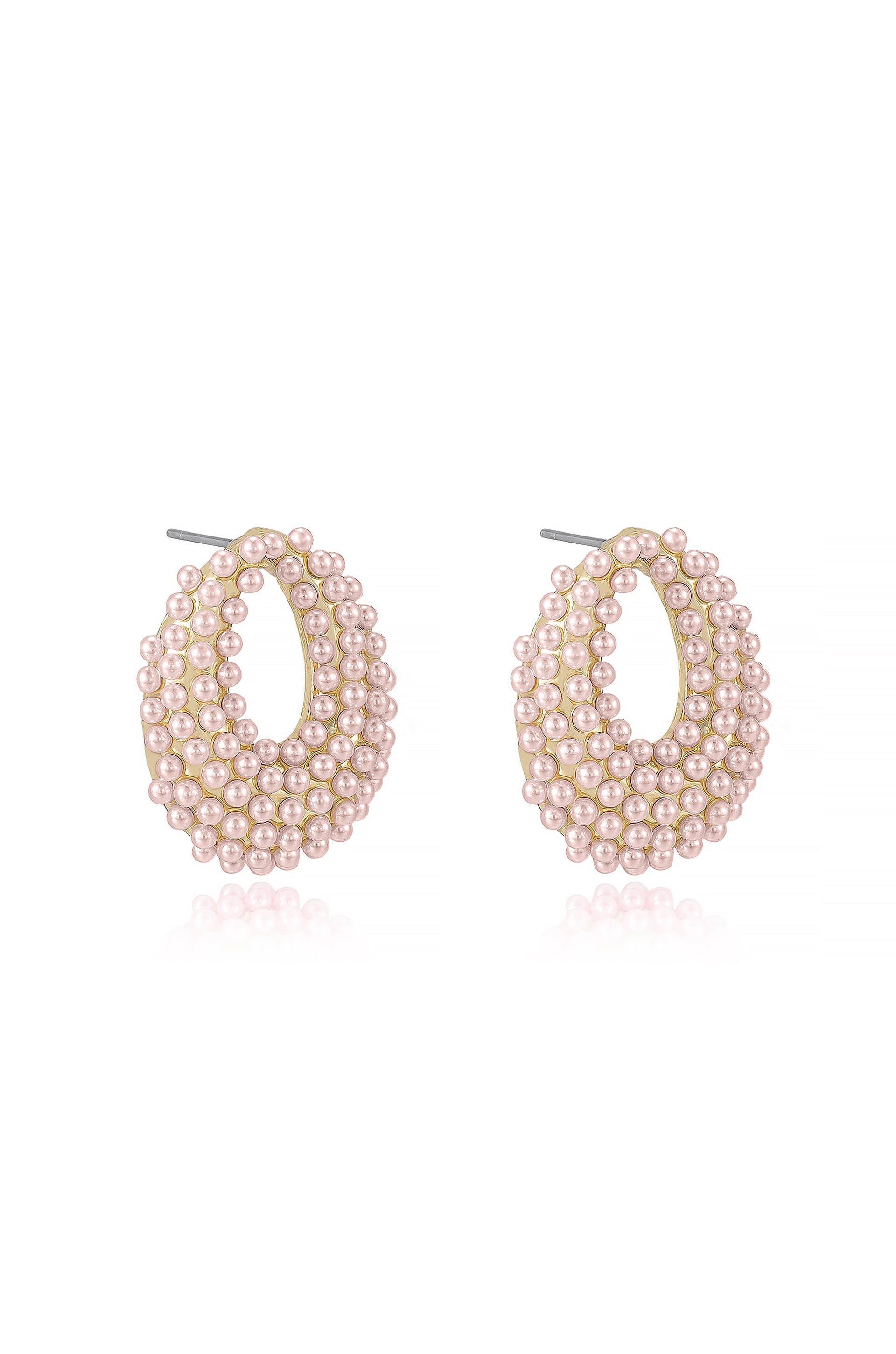 Classic Pearl Cluster Stud Earrings for Women - 14K Gold Plated Elegant Jewelry Gift for Wedding, Anniversary & Special Occasions