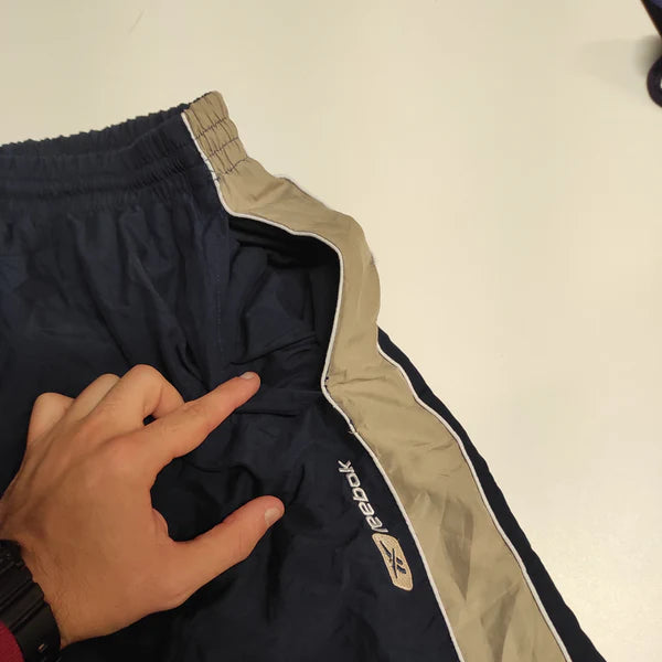 Reebok Vintage Track Pants for Men - Baggy Fit, Nylon Water-Resistant Fabric - Retro 322 Style - Perfect for Casual Wear, Gym & Street Fashion