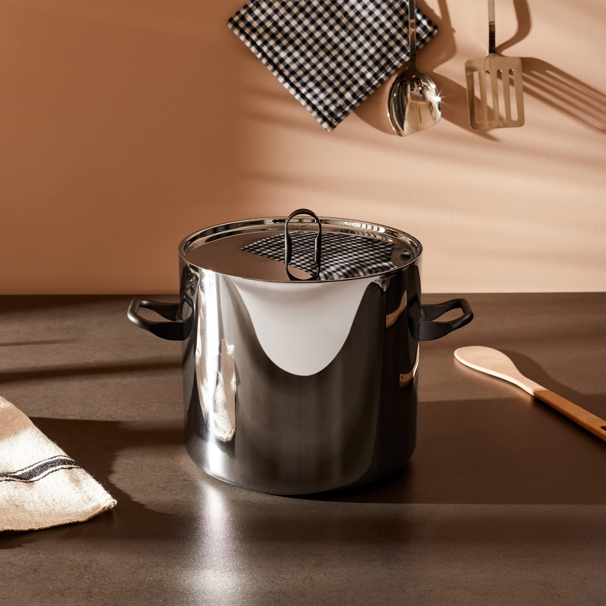Alessi Orion Belt 24 cm Stainless Steel Cooking Pot - Premium Multipurpose Kitchen Pot for Soups, Stews & Pasta | Ideal for Home Chefs & Professional Kitchens