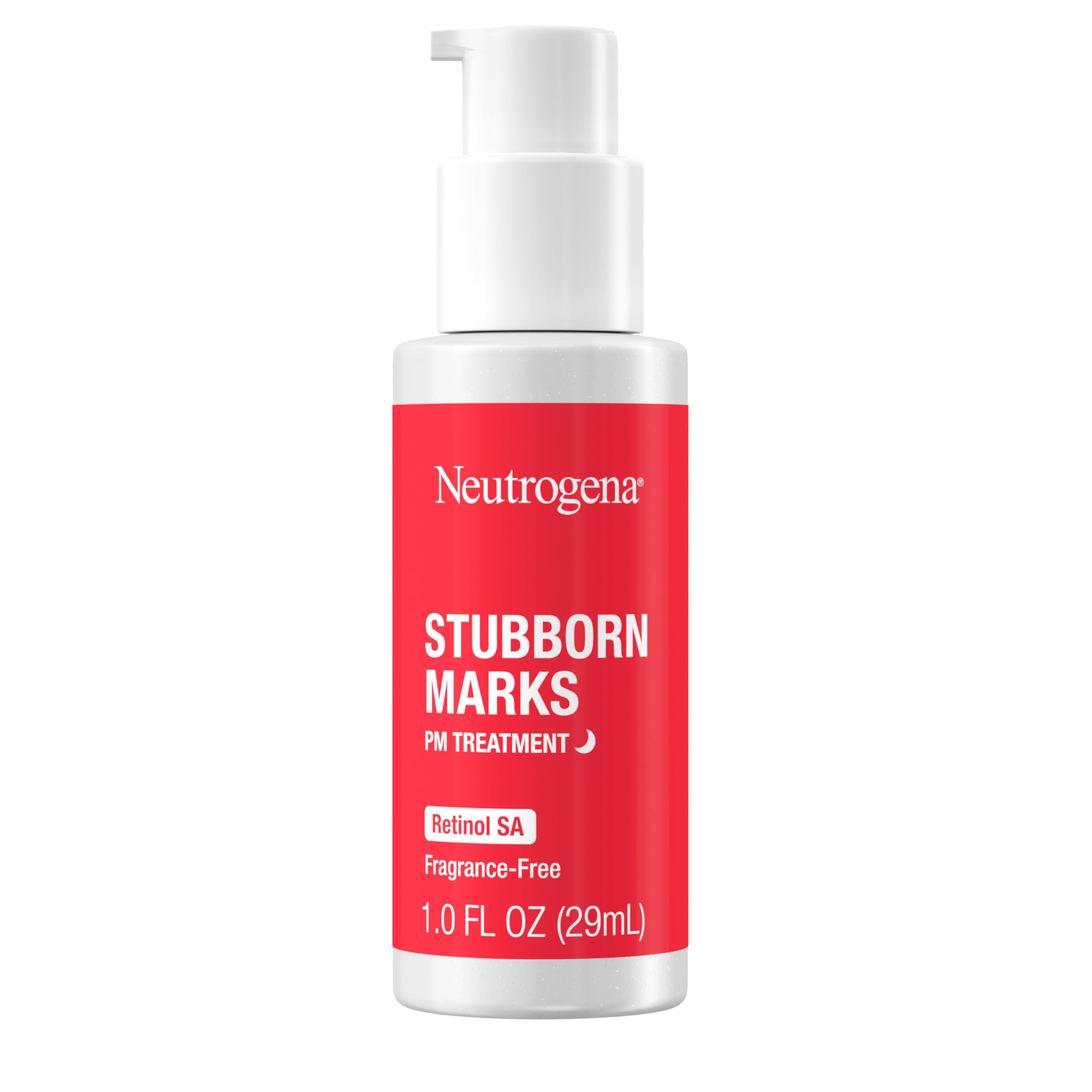 Neutrogena Retinol SA PM Treatment for Stubborn Acne Marks & Uneven Skin Tone | Exfoliating Facial Serum to Reduce Post-Acne Scars | Non-Comedogenic, Fragrance-Free, 1.0 Fl Oz | Nighttime Skincare Routine for Clear, Smooth Skin