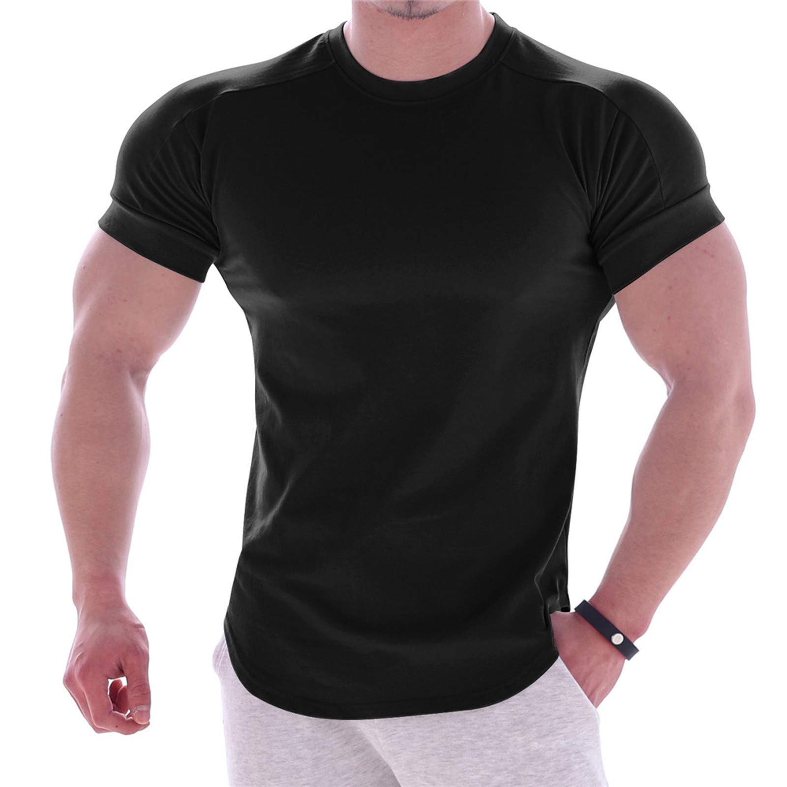 Men's Quick Dry Fitness T-Shirt - Breathable Stretch Workout Shirt for Gym & Running - Moisture Wicking Training Tee for Sports & Active Lifestyle