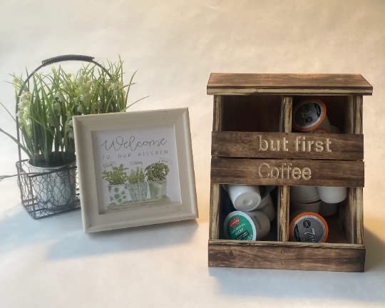 Premium Coffee Pod Holder & Tea Storage Organizer - Monogrammed Drawer Stand for Keurig K-Cups & Nespresso Pods - Kitchen & Coffee Bar Decor for Home & Office Use