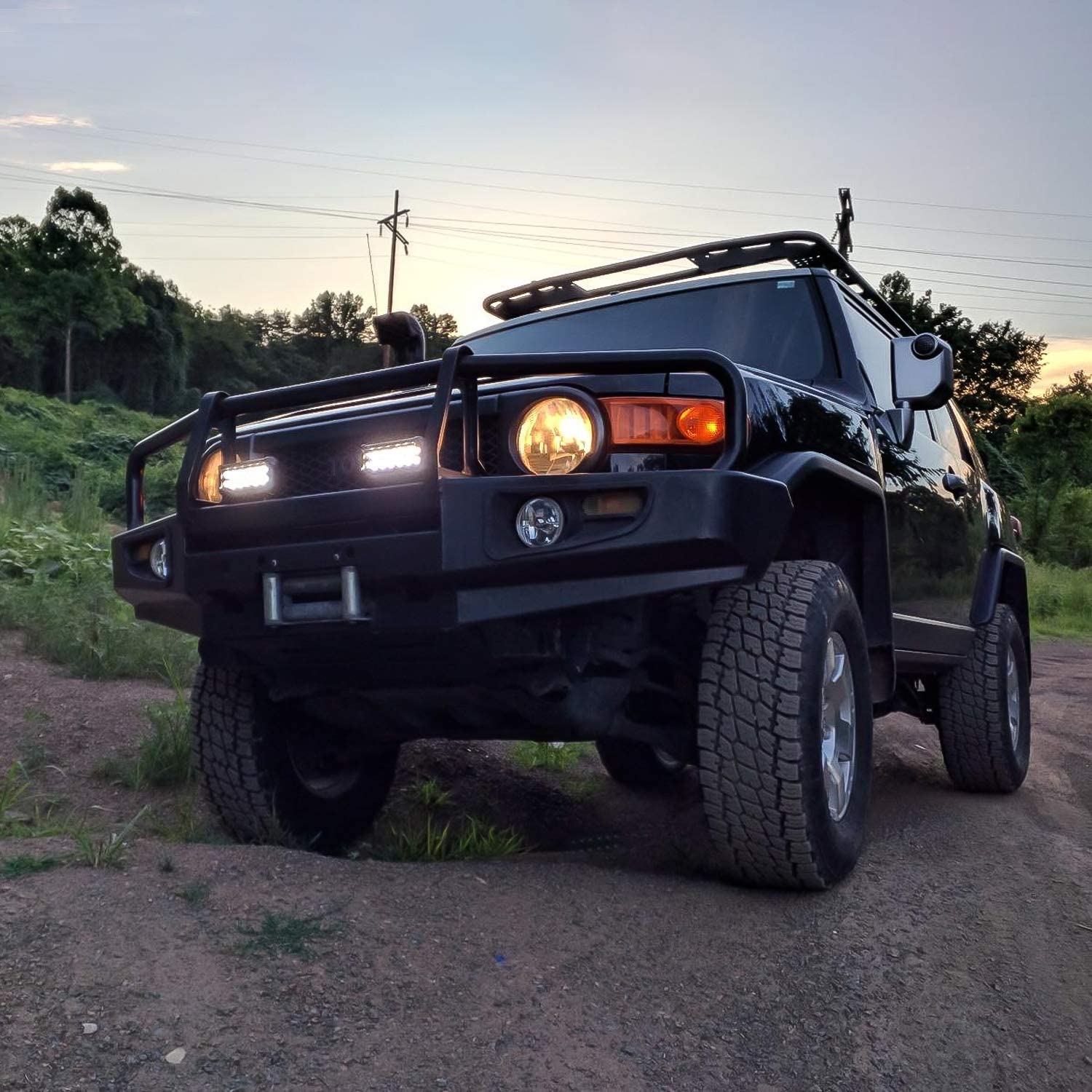 6.5 Inch 36W 1260LM Double Row Flood LED Light Bars (Pair) - Waterproof Off-Road Lighting for Trucks, ATVs, UTVs, Boats & Marine Applications