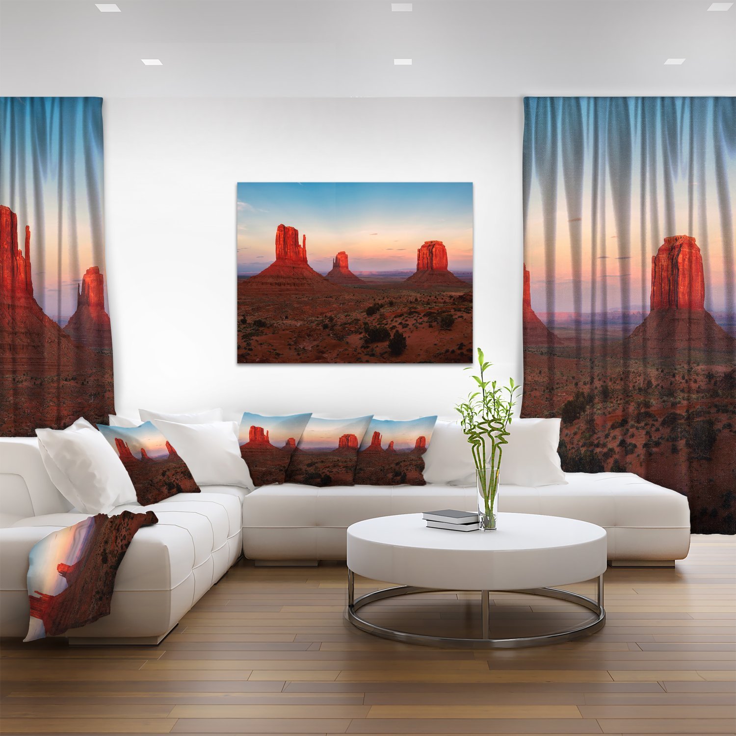 Stunning Monument Valley Sunset Landscape Canvas Art Print - Perfect for Home & Office Wall Decor