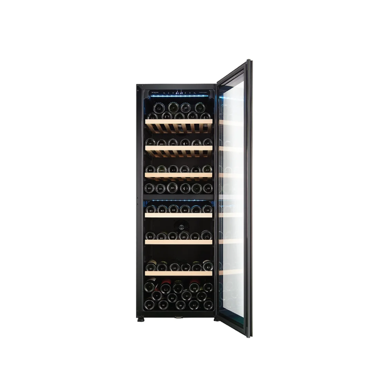 Europace EWC8981DBK Signature Series 98 Bottle Dual Zone Wine Cooler - Built-in & Freestanding for Home, Kitchen, or Restaurant Use
