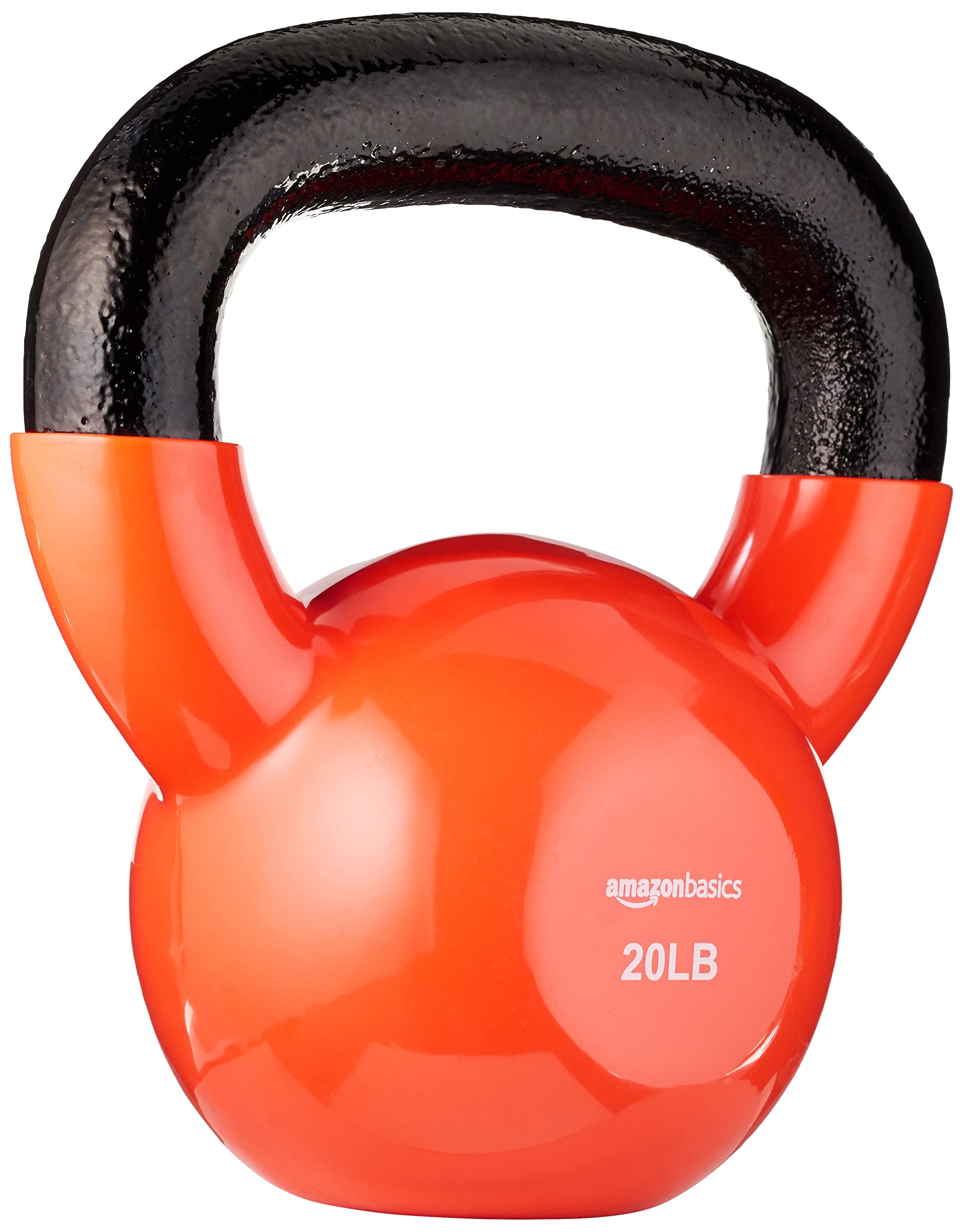 Amazon Basics Vinyl Kettlebell - 8-40 lbs Weight Options for Home Gym, Strength Training & CrossFit Workouts | Durable Cast Iron with Coated Handle for Comfort & Grip | Perfect for HIIT, Functional Fitness & Full-Body Exercises