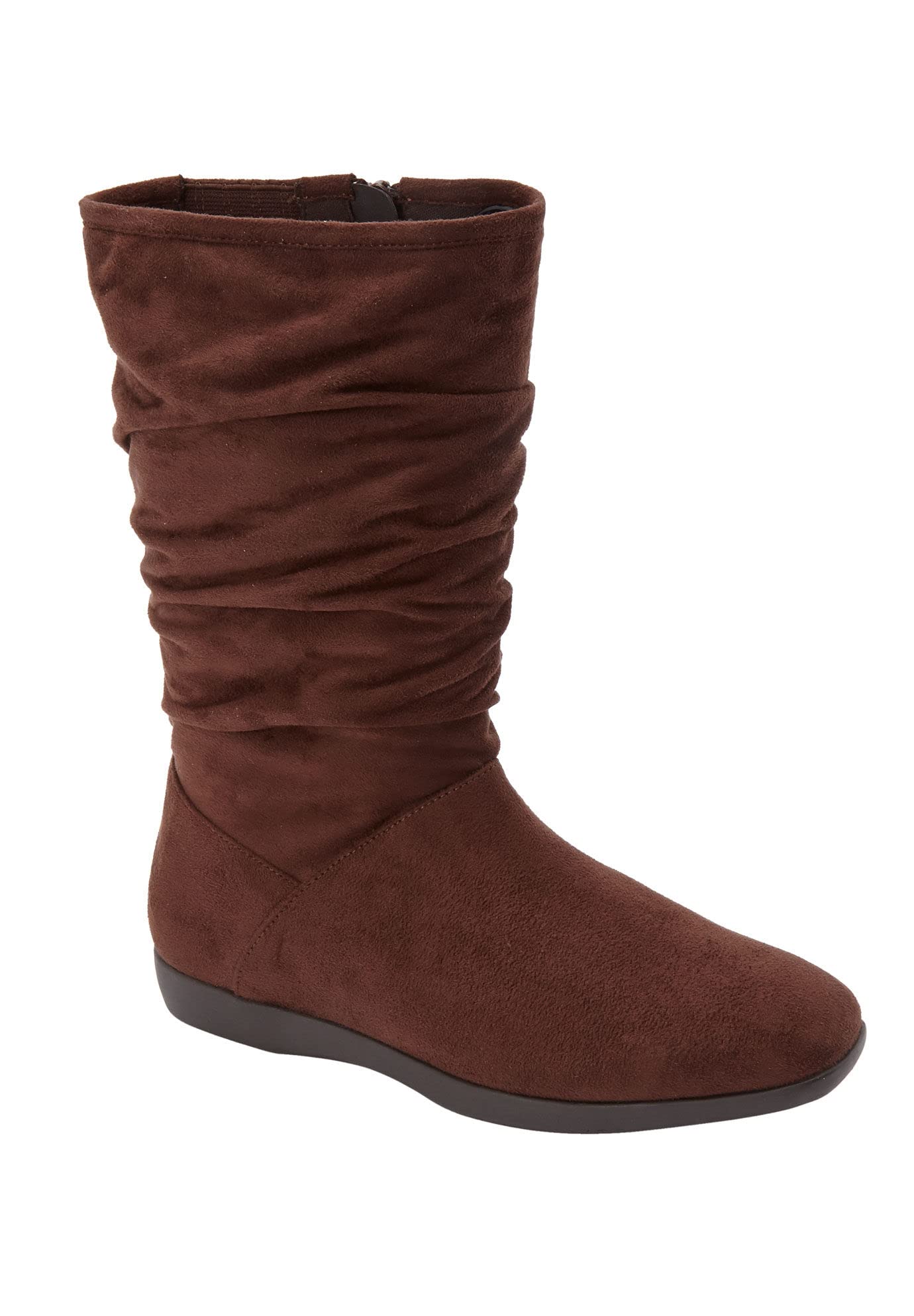 Comfortview Women's Wide Width The Aneela Boot - Comfortable Ankle Boots for Women with Wide Feet | Perfect for Work, Casual Wear & Outdoor Activities