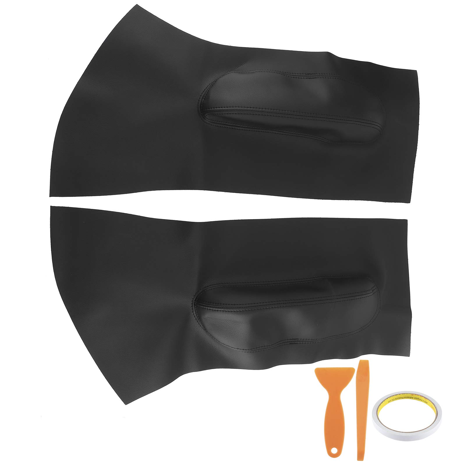 Acouto Microfiber Leather Door Armrest Cover for VW Beetle 1998-2010 - Black Trim Upgrade for Car Interior