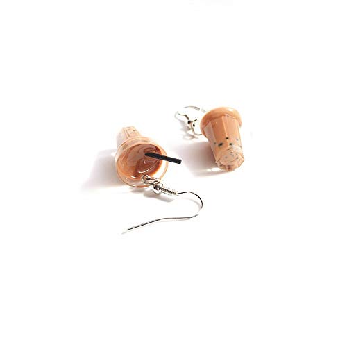 Stylish Green Bubble Tea Dangle Earrings with Pearls - Fun Kawaii Drink-Themed Jewelry for Women | Perfect for Tea Lovers, Cosplay, Parties & Everyday Wear