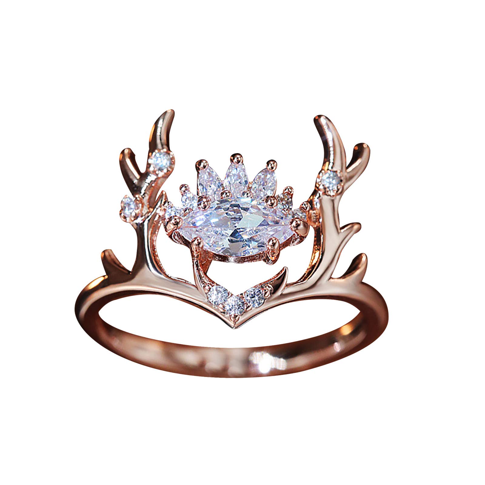 Elegant Rose Gold Wedding Band Ring for Women - Size 6, Romantic Gift for Anniversary, Engagement, Valentine's Day - Perfect for Bridal Jewelry, Couple Rings & Special Occasions