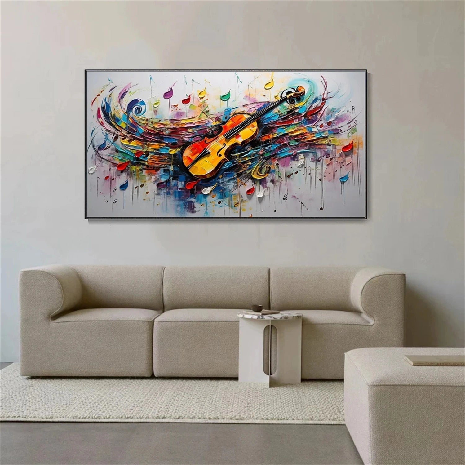Abstract Painting #AB 309 - Modern Wall Art for Living Room, Bedroom & Office Decor - Handmade Canvas Artwork for Home & Commercial Spaces