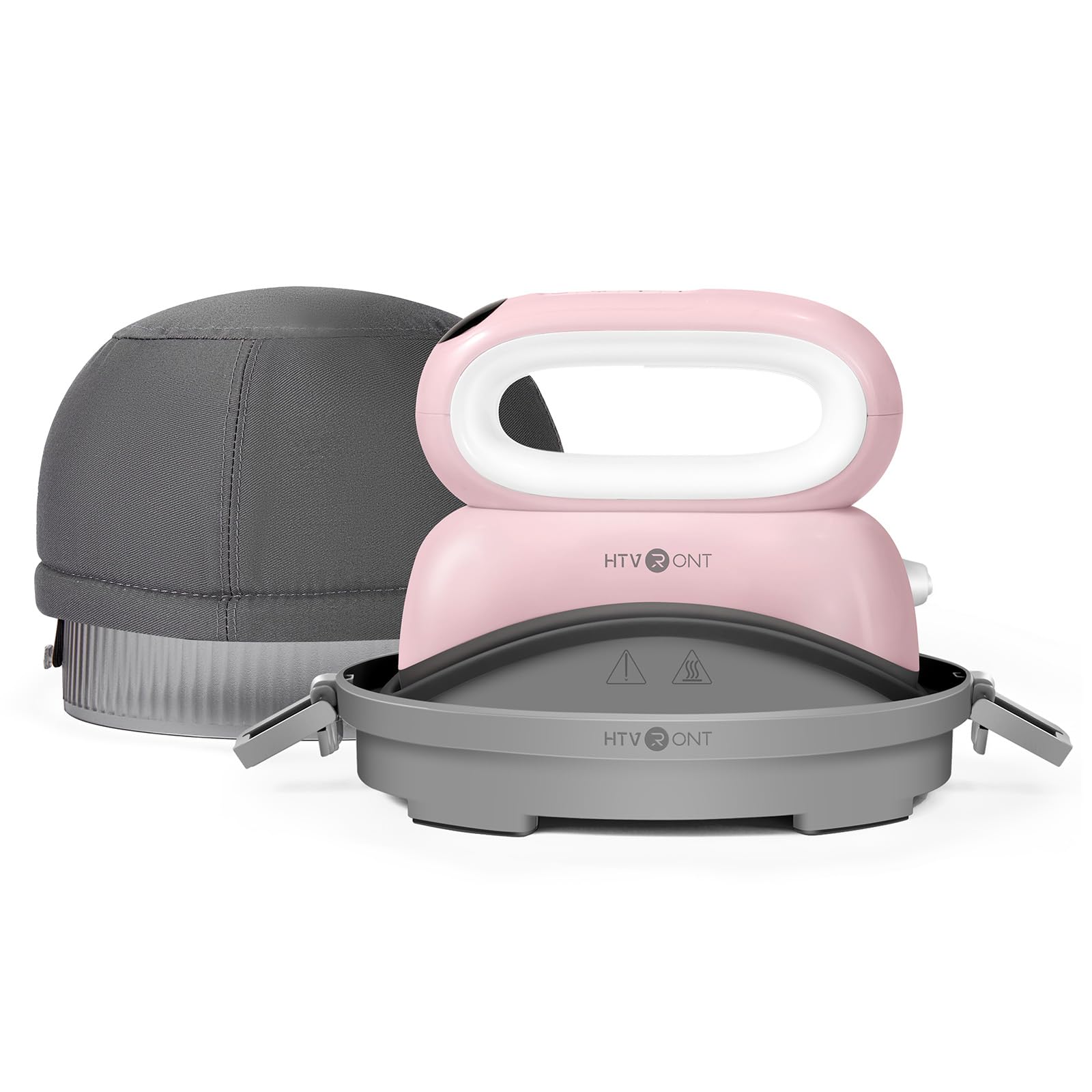 HTVRONT Hat Press Machine for Caps, Hats & Pillows - Digital Display, Adjustable Temperature & Timer - Fast, Even Heating - Portable Pink Heat Press for DIY, Embroidery & Customization - Perfect for Home, Crafting & Small Business Use