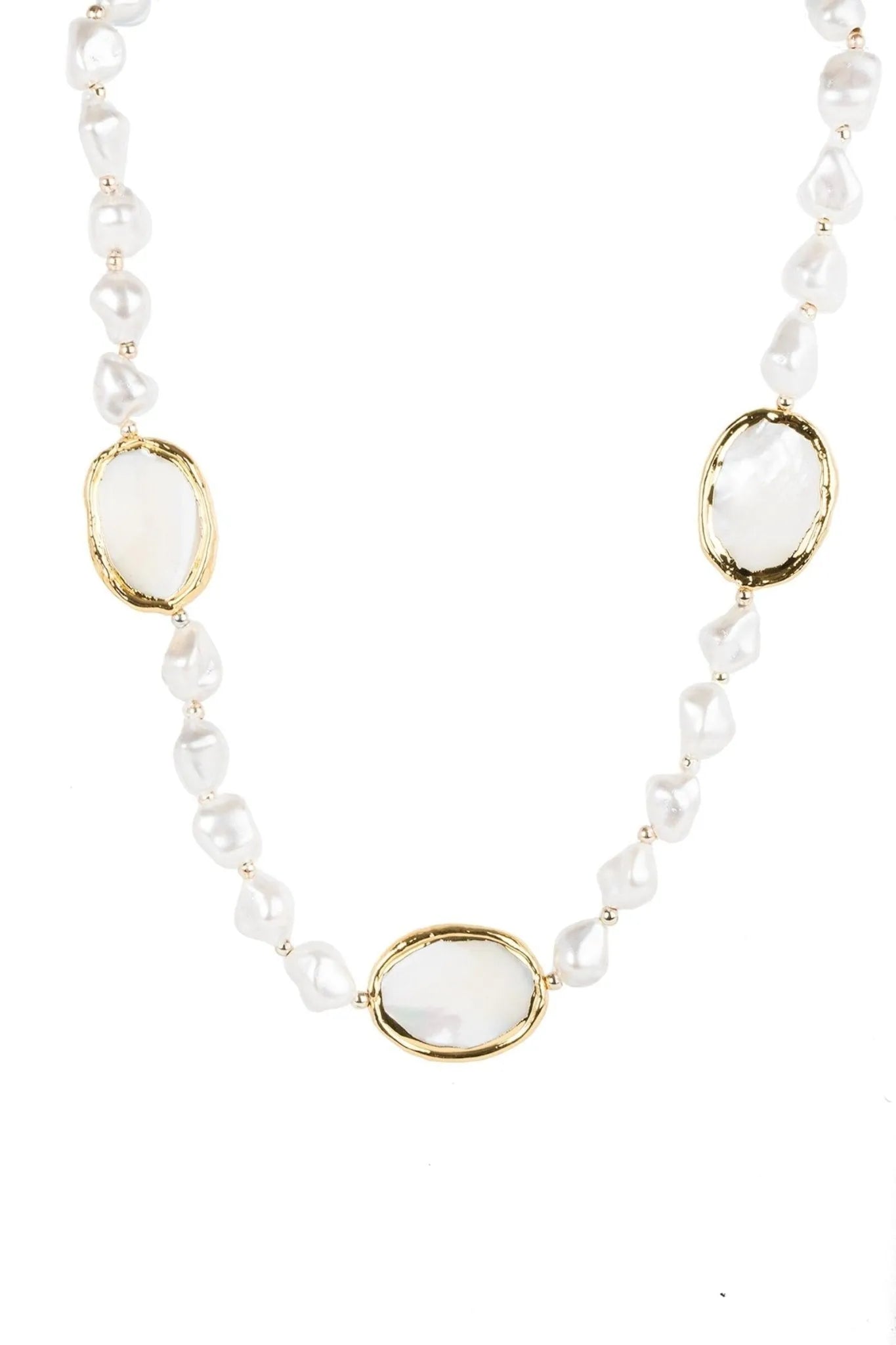 Santa Barbara White Pearl Statement Necklace for Women - Elegant Luxury Jewelry Gift for Brides, Weddings & Special Occasions