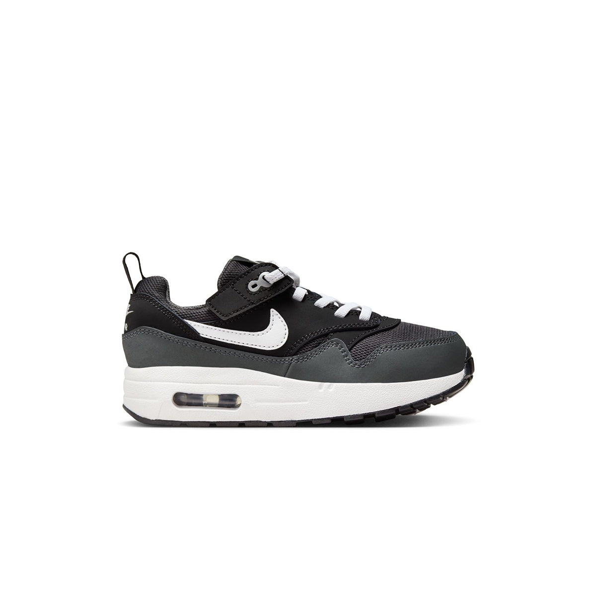 Nike Kids Air Max 1 Sneakers - Black Anthracite Colorway | Comfortable Running Shoes for Boys & Girls | Perfect for School, Sports & Everyday Wear