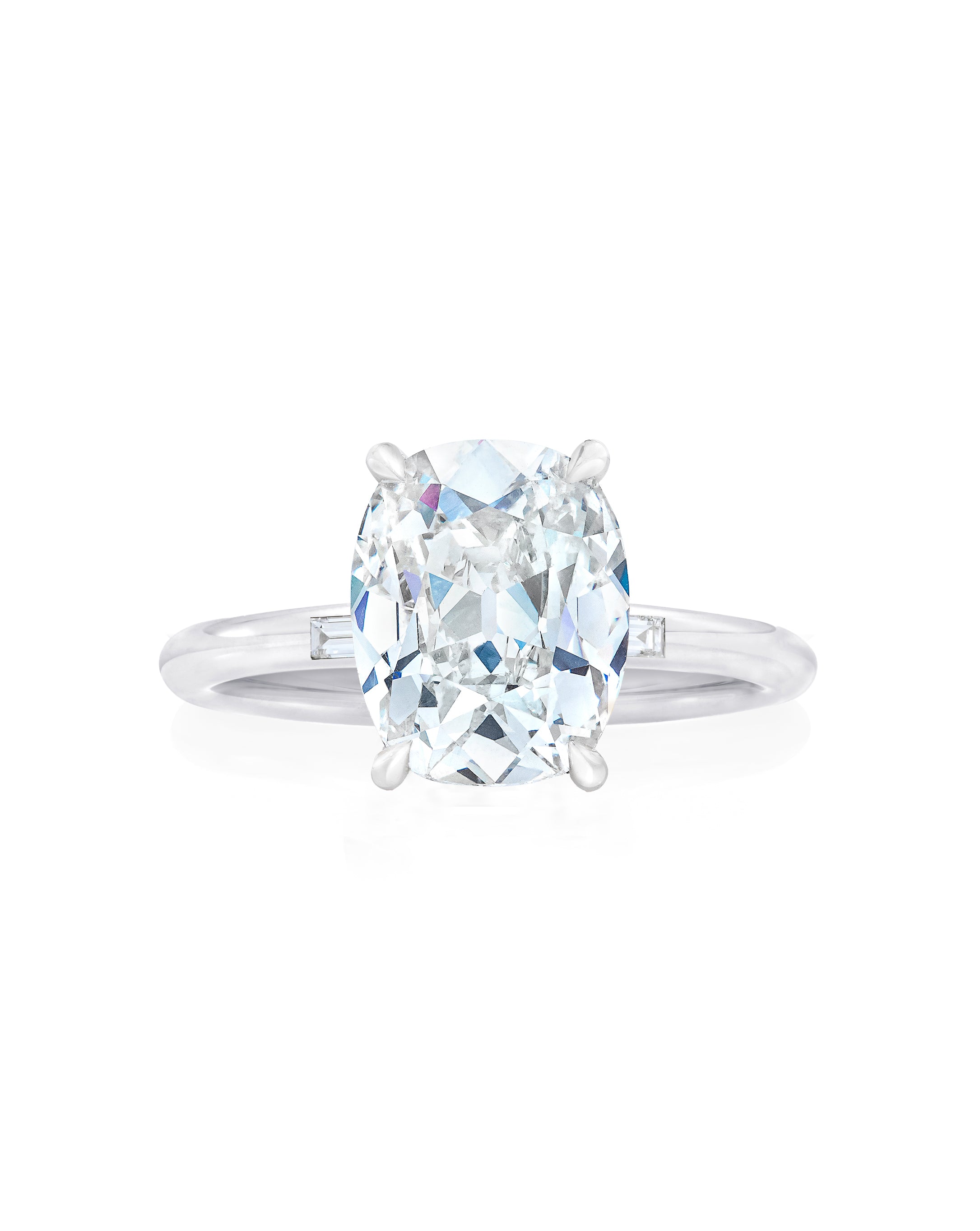 14K Rose Gold + Platinum Prongs