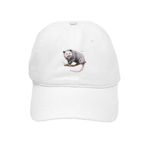 White - Opossum Possum Animal Cap