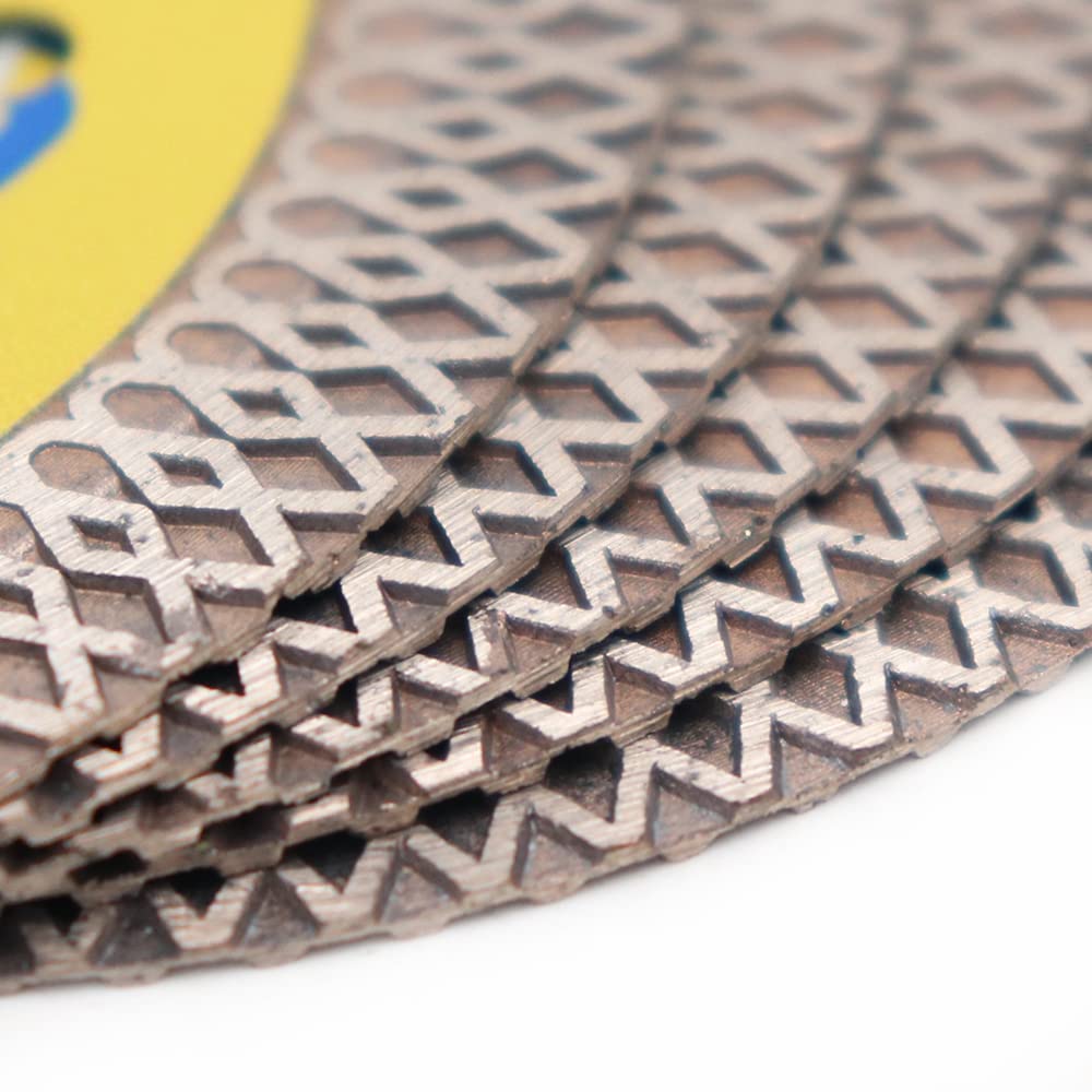 5-Pack HIGHDRIL 3 3/8 Inch Diamond Saw Blades for Tile Cutting - Turbo X Mesh Dry/Wet Use Circular Saw Disc for Porcelain, Ceramic, Granite & Marble | Perfect for Home Renovation, Bathroom Tiling & Stone Fabrication