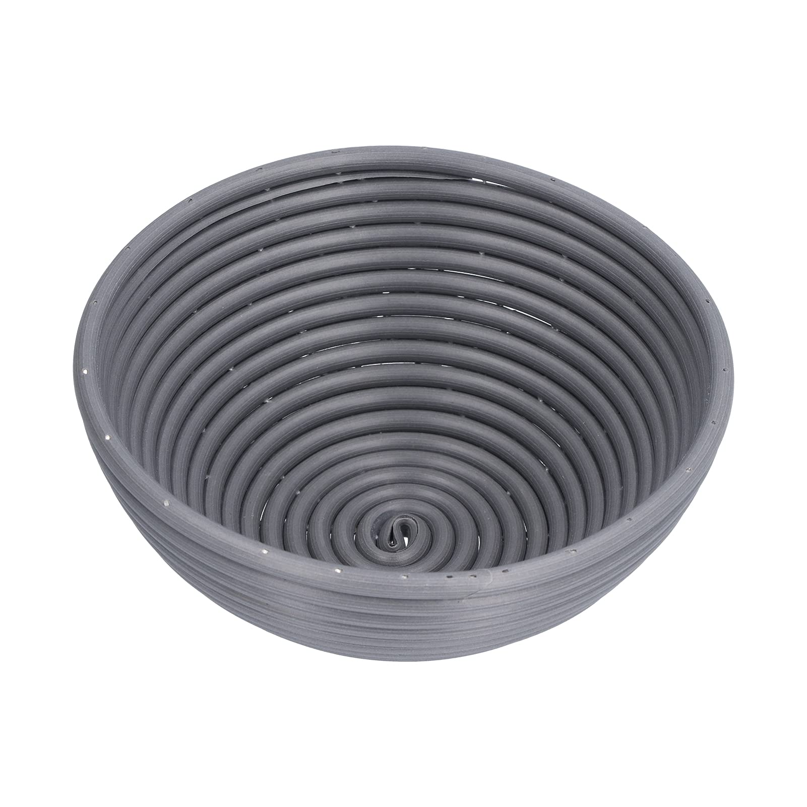 Bread Proofing Basket - Round 20x8cm Dark Gray Plastic Fermentation Basket | Washable, Multi-Functional Dough Rising Bowl for Home Baking, Artisan Bread Making | Perfect Gift for Bakers & Cooking Enthusiasts | Ideal for Sourdough, French Bread & Homemade Bakery