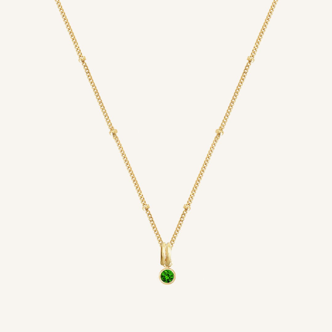Birthstone Charm Necklace - Personalized Aura Jewelry for Women - Perfect Gift for Birthday, Anniversary & Mother's Day - Elegant Everyday Wear & Special Occasions