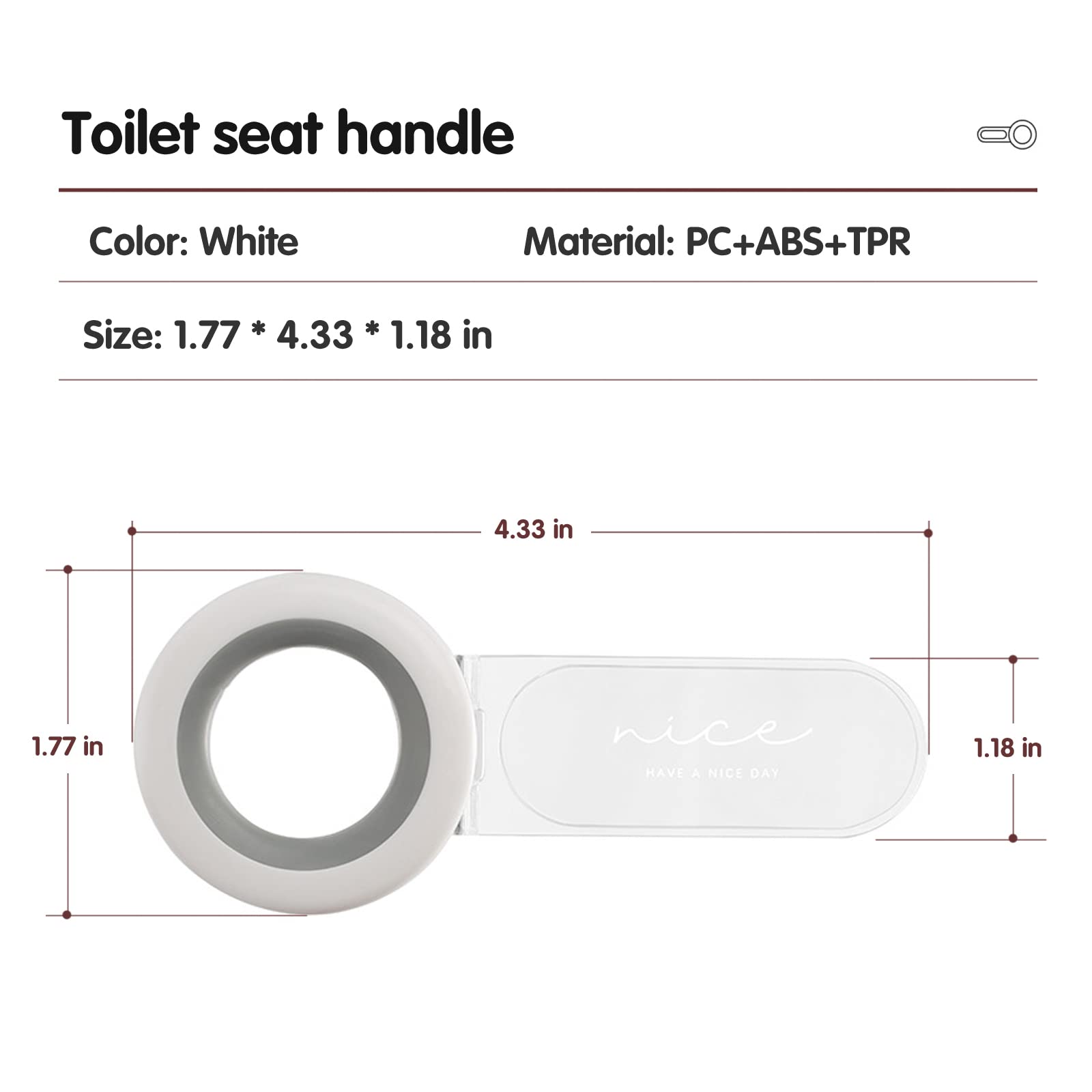 Toilet Seat Lifter 2 Pack - Sanitary Bathroom Accessories for Home & Public Restrooms