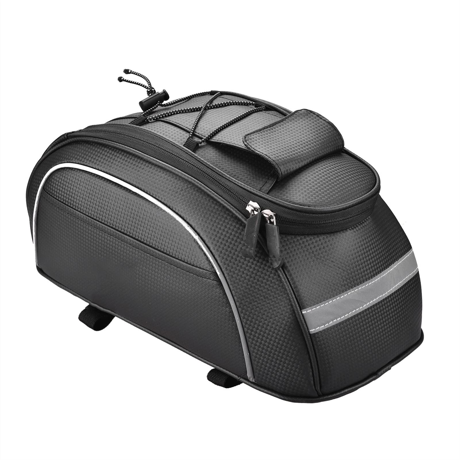 Waterproof Insulated Bike Handlebar Bag - MTB Cycling Cooler Storage Pannier with Leather Trunk & Rear Rack - Humanized Design for Commuting, Touring & Outdoor Adventures (Black)