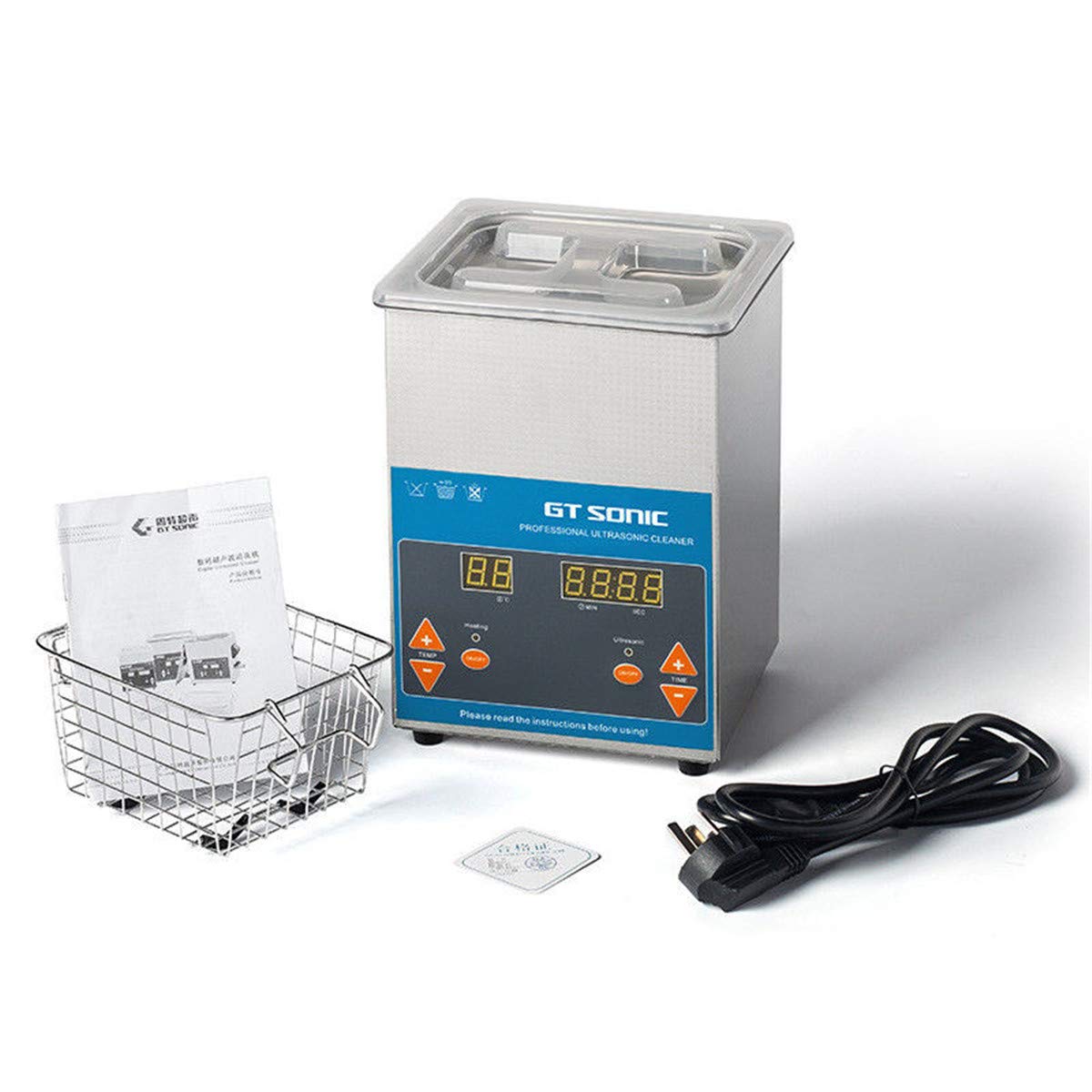 ELEOPTION Professional Ultrasonic Cleaner 1.7L Large Capacity with Digital Timer - Jewelry Cleaning for Rings, Eyeglasses, Lenses, Watches - Perfect for Home, Salon & Jewelry Store Use