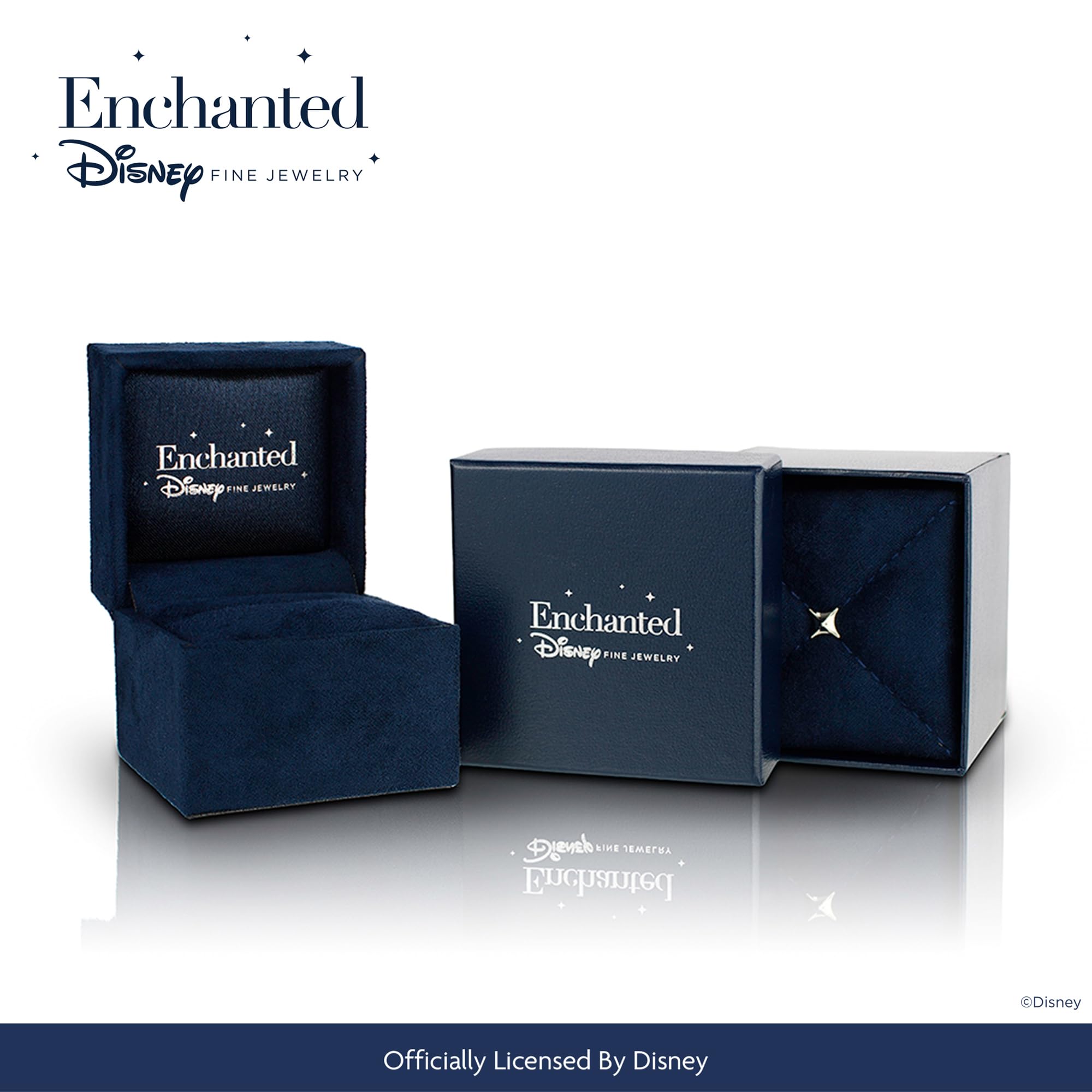 Enchanted Disney Belle Rose Ring - 14K Rose Gold over Sterling Silver with 1/10 Cttw White Round Diamonds | Fine Jewelry for Women | Perfect Gift for Disney Fans, Brides & Special Occasions