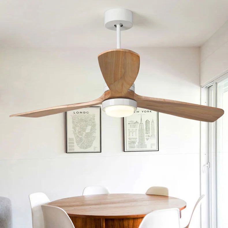 Vintage Wooden Ceiling Fan with Light Kit and Remote Control - Perfect for Living Room, Bedroom, and Patio Cooling