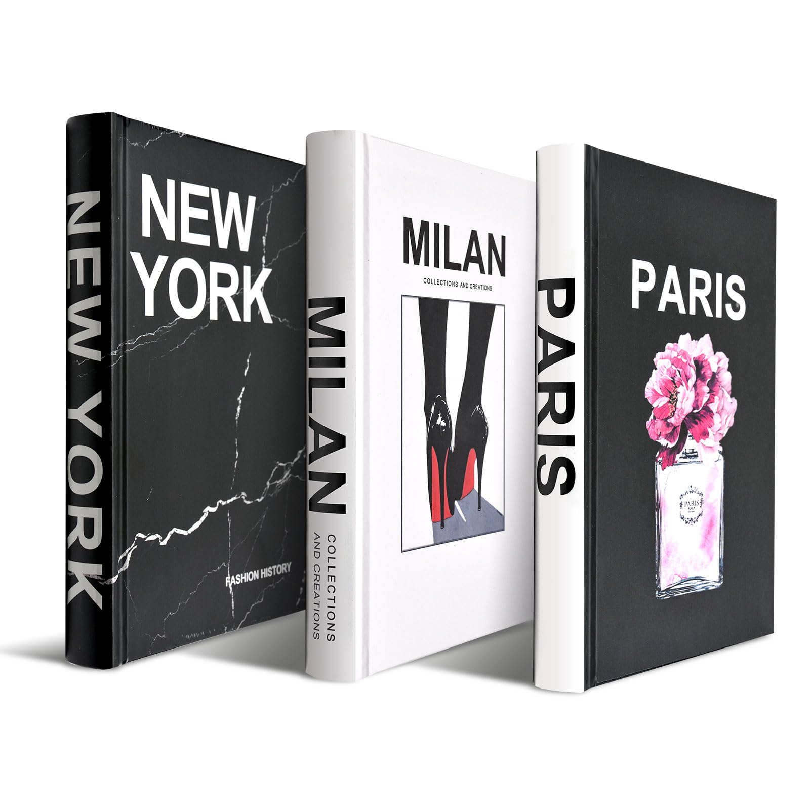 Modern Decorative Book Set - 3pc Hardcover for Home & Office Decor | Coffee Table & Shelf Display