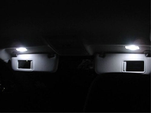 2-Pack Xenon White 3 SMD 6641 LED Bulbs - Replacement for Car Vanity Mirror Lights & Sun Visor Lamps - Perfect for Interior Lighting Upgrade in Cars, Trucks, SUVs