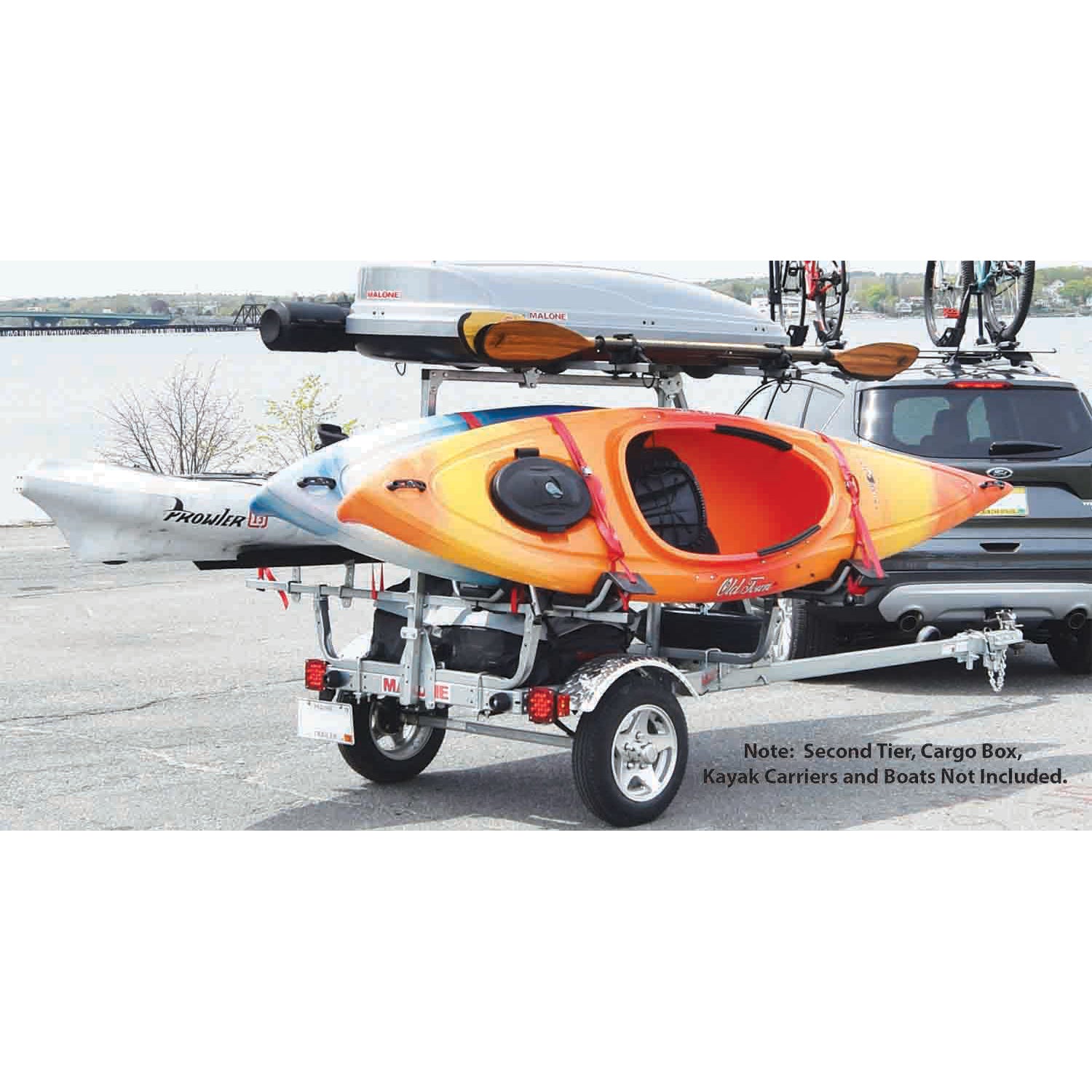 Malone MicroSport XT Kayak Trailer MPG460XT - Lightweight & Durable Kayak Carrier for Easy Transport | Perfect for Road Trips & Outdoor Adventures
