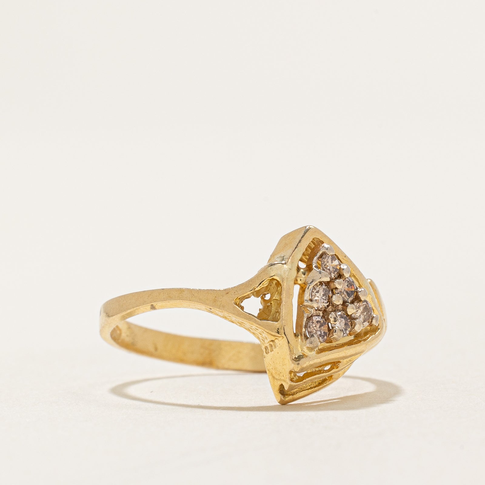 0.12ctw Cluster Diamond Ring for Women - Size 6.25 | Elegant Wedding, Engagement & Anniversary Jewelry Gift