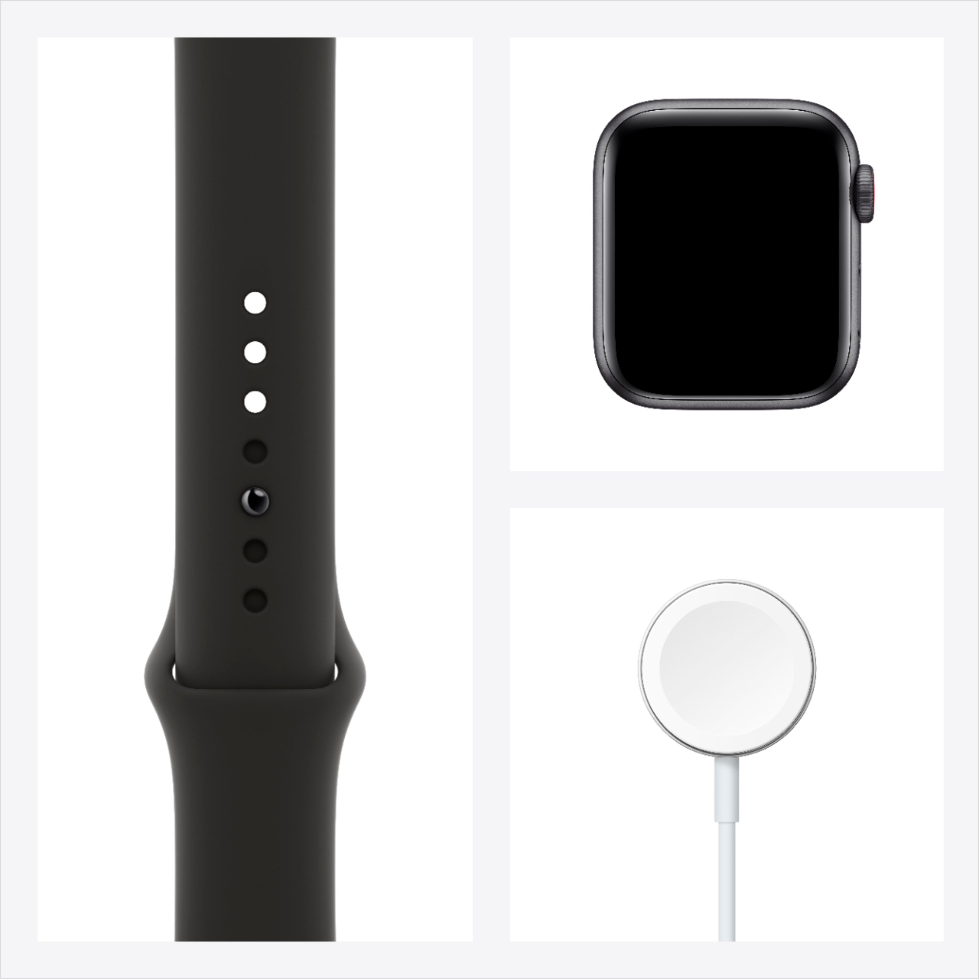 Apple Watch SE 40mm GPS + Cellular Smartwatch - Space Gray Aluminum Case with Sport Loop Band (MYED2LL/A) | Fitness Tracker, Heart Rate Monitor & Water Resistant for Running, Swimming & Daily Use