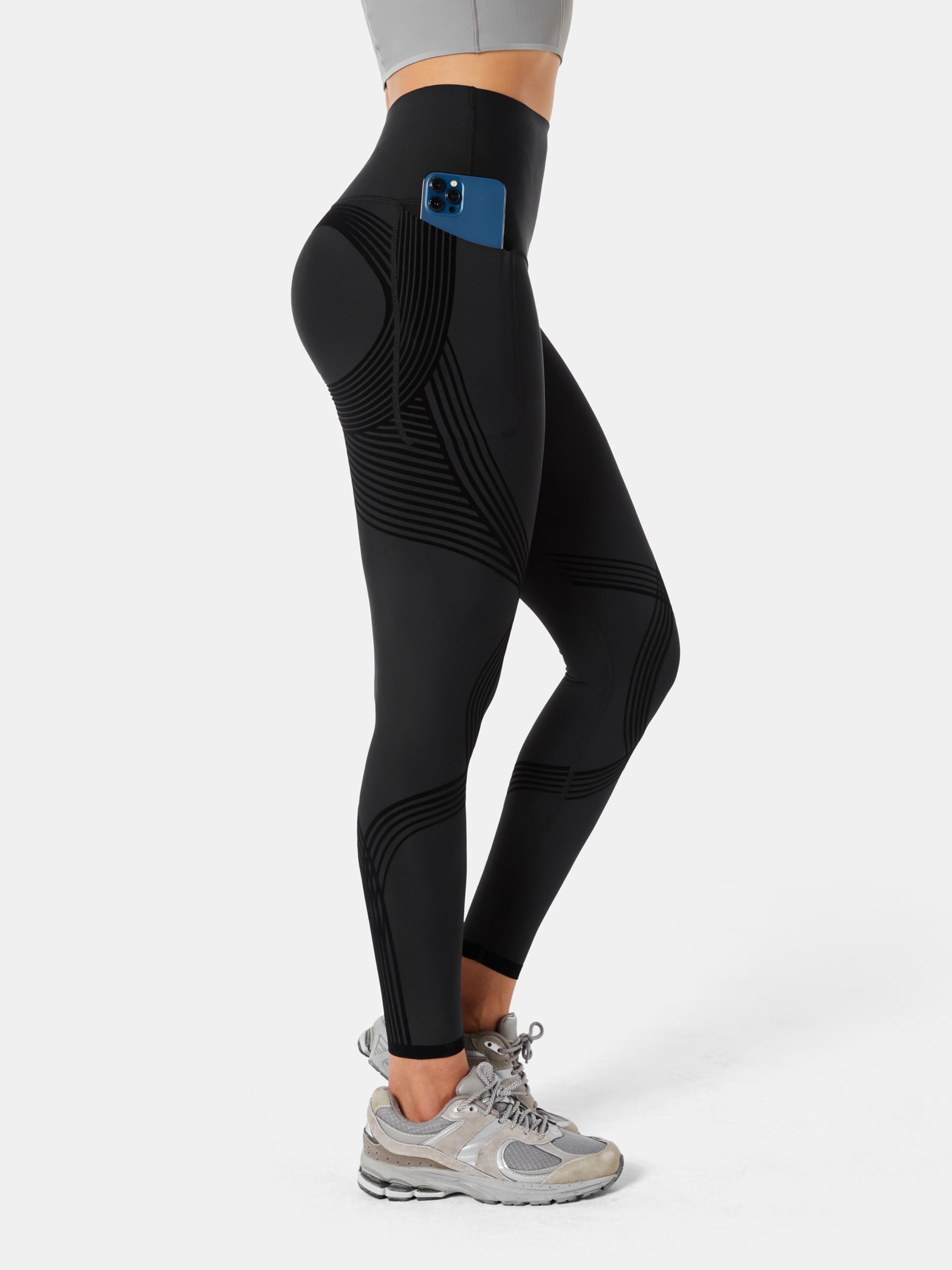 Fanka High Waisted Yoga Pants for Women - Compression Sculpting Leggings with Side Pockets, Non See Through & Reversible - Perfect for Workout, Running & Lounge Wear