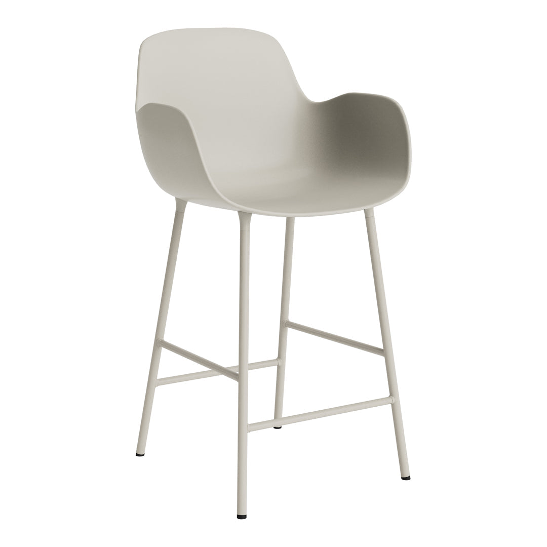 Modern Form Counter Armchair - Stylish Bar Stool for Kitchen Island, Breakfast Nook & Home Bar - Adjustable Height & Comfortable Seating for Dining & Entertaining